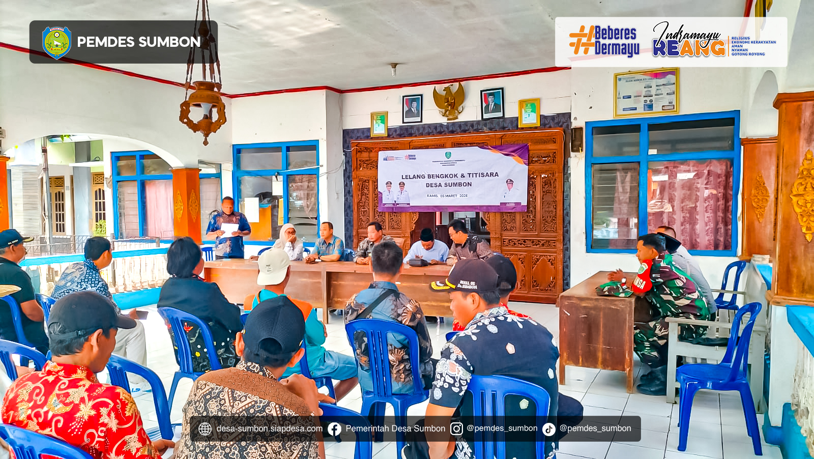 Pengelolaan Aset Desa Transparan, Pemdes Sumbon Gelar Lelang Bengkok dan Titisara